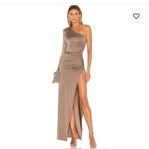 COPY - Revolve Michael Costello slit gown